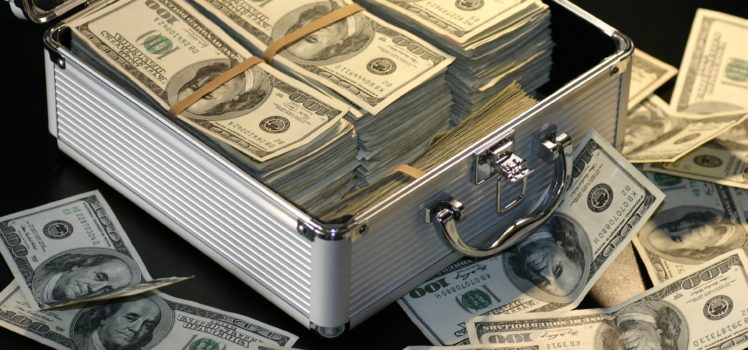 money in a briefcase