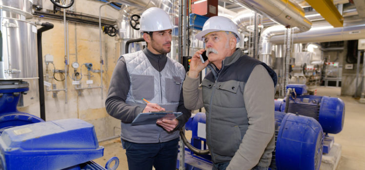 two worker in factory