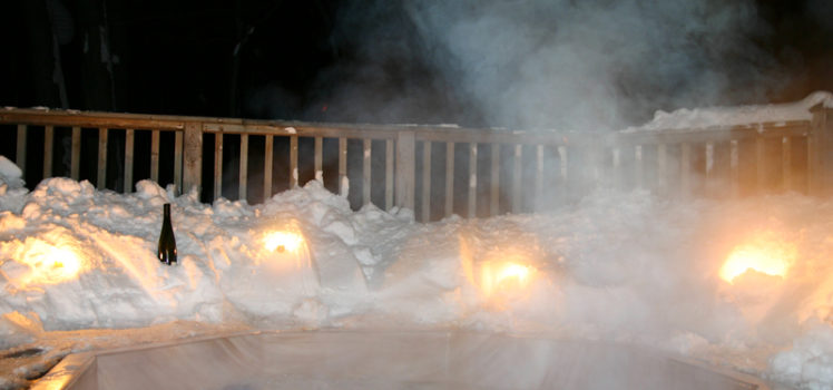 hot tub in winter